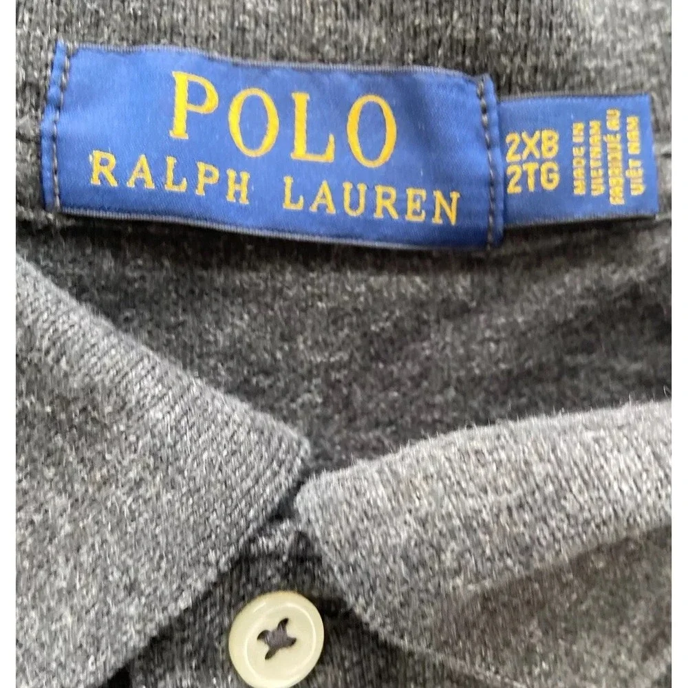 Polo Ralph Lauren Polo Shirt Mens Size 2XB Black Cotton Stretch Soft Casual